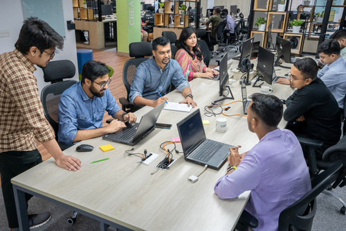 Developers solving errors and making progress