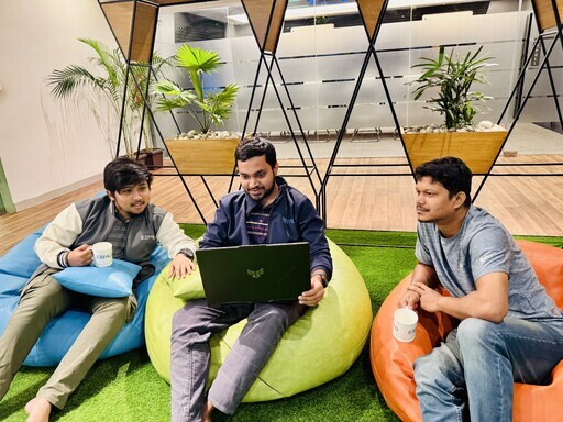 Developers in a lunch break