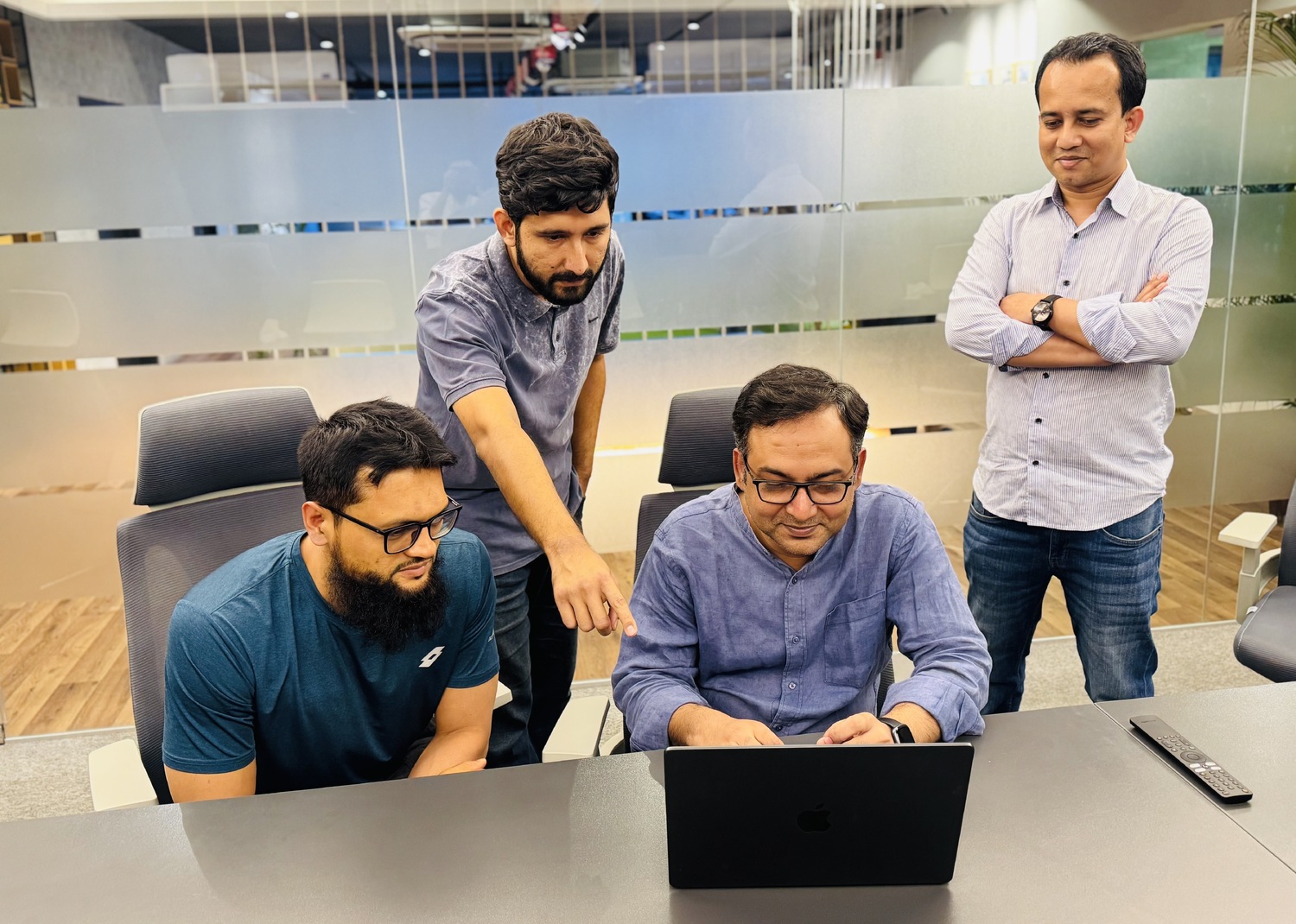 Partha Guha Roy with teammembers at Cefalo-1